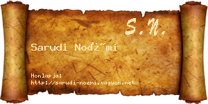 Sarudi Noémi névjegykártya